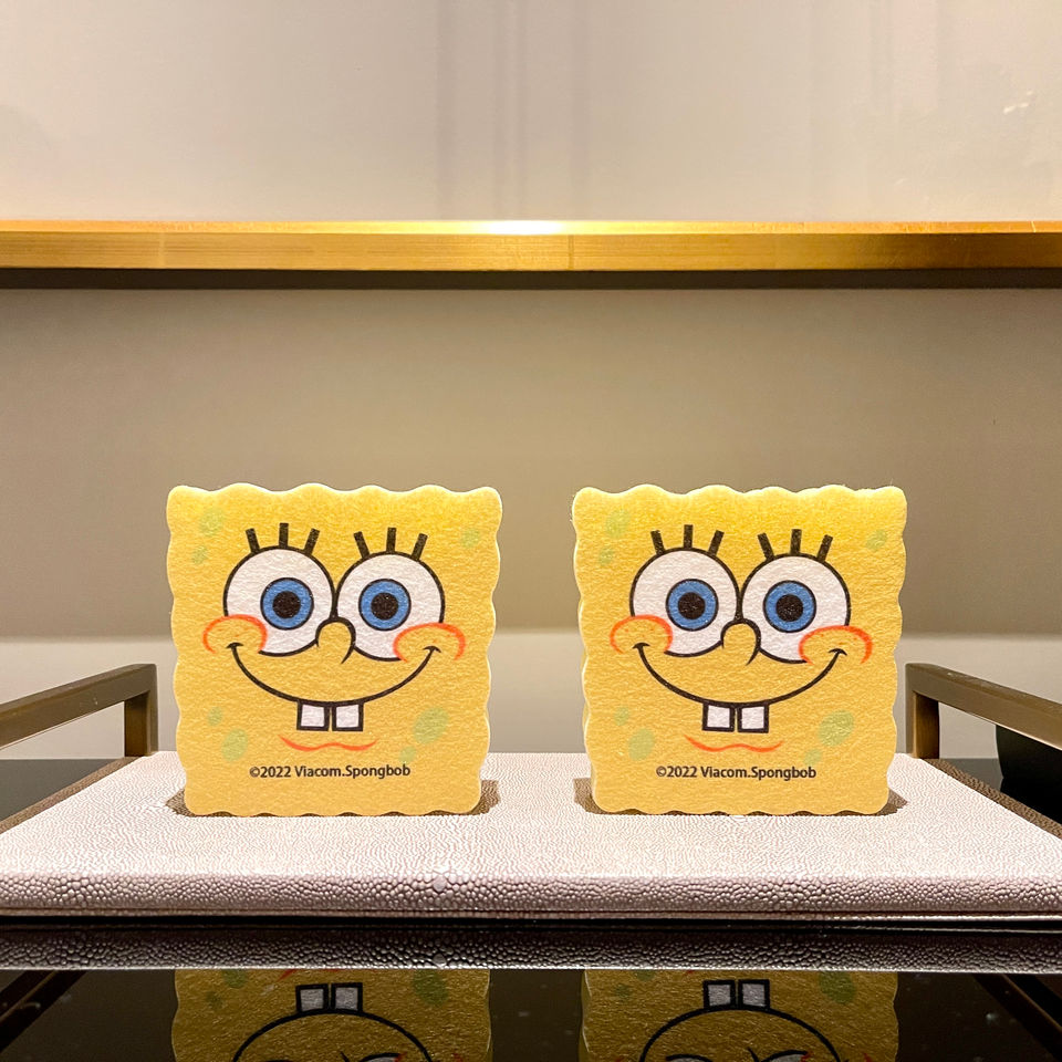 SpongeBob Shaped Kitchen Sponge – Eco-Friendly Non-Scratch