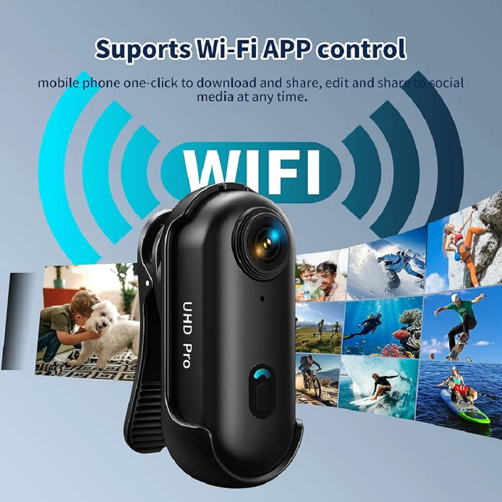 FHD Action Mini Camera – Waterproof Sports Cam with Helmet Mount