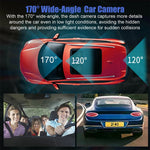 3-Lens Full HD Dashcam – 1080P 3-Channel Car DVR with LCD Screen