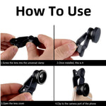 3-in-1 Phone Lens Kit – Wide Angle, Fisheye & Macro Clip-On Lenses