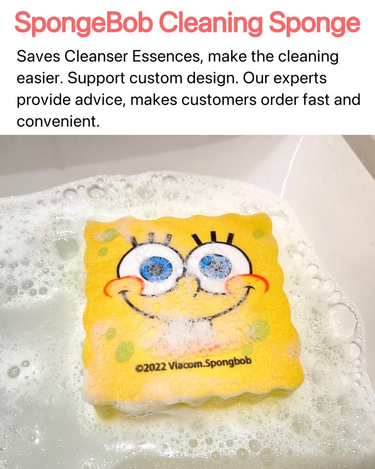 SpongeBob Shaped Kitchen Sponge – Eco-Friendly Non-Scratch