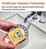 SpongeBob Shaped Kitchen Sponge – Eco-Friendly Non-Scratch